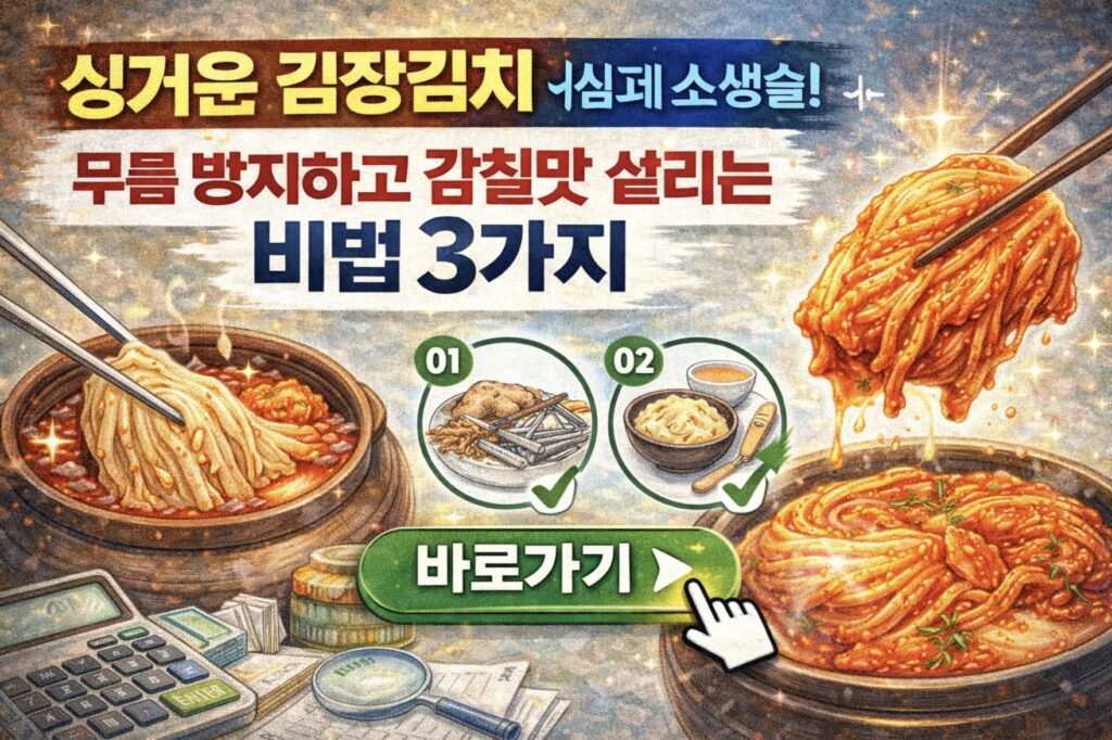 [김장꿀팁] 싱거운 김장김치 심폐소생술! 무름 방지하고 감칠맛 살리는 비법 3가지