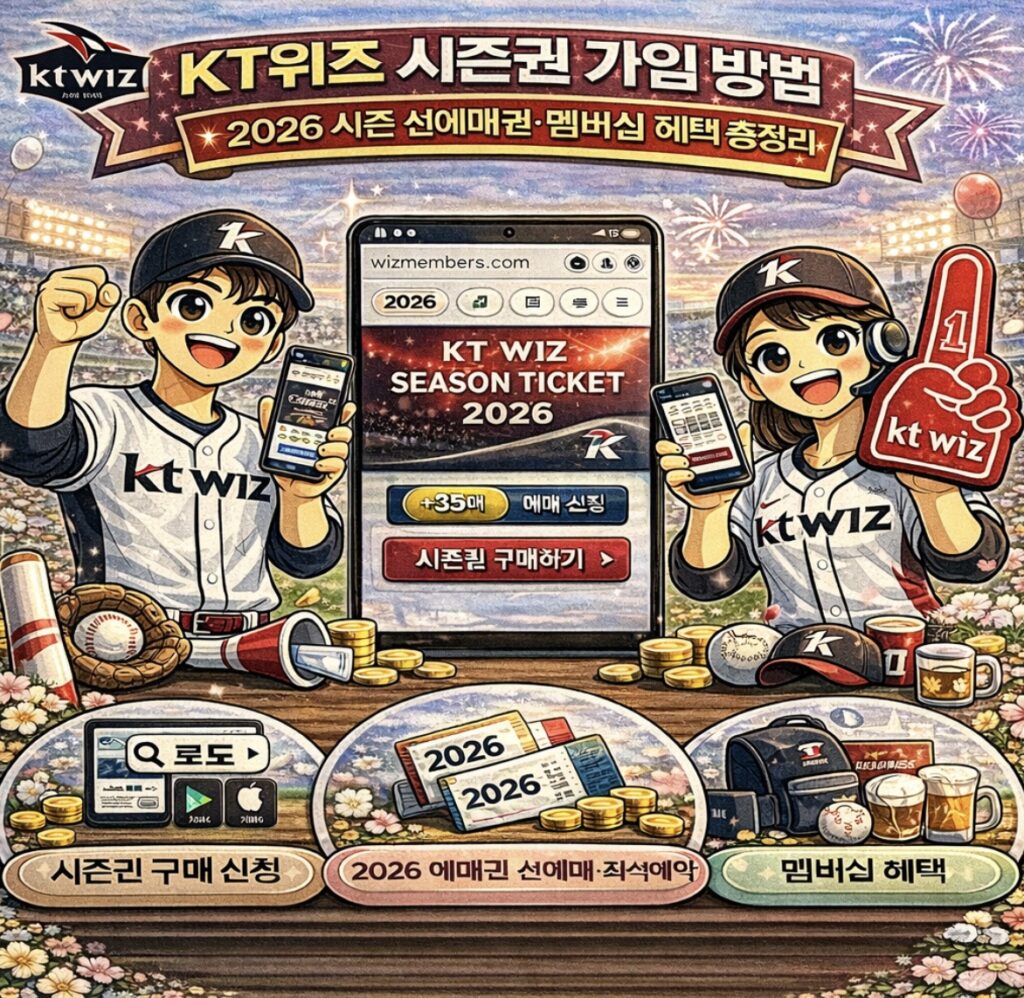 KT위즈 시즌권 가입 방법｜2026 시즌 선예매권·멤버십 혜택 총정리